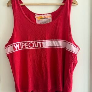 Women’s Aviator Nation Bold Red Wipeout Tank Top